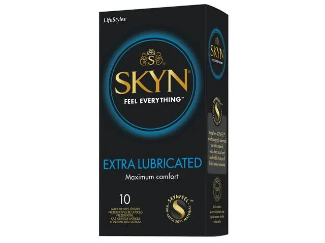 Prezervative - Skyn Prezervativ Non Latex Extra Lubricated 10 Buc