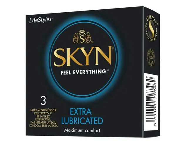 Prezervative - Skyn Prezervativ Non Latex Extra Lubricated 3 Buc