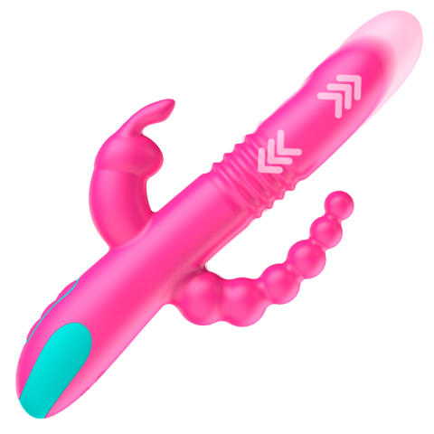 Vibratoare - Vibrator 3-în-1 Happy Loky Donald cu Up & Down – 24,5 cm