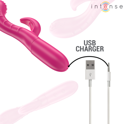 Vibrator Intense Amara cu limbă stimulatoare – roz [4]
