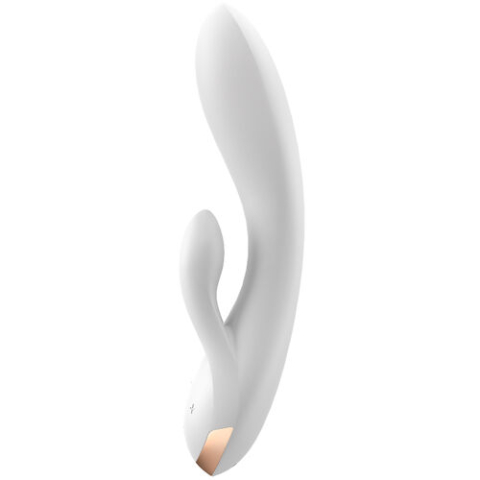Vibrator Satisfyer Double Flex cu 3 Motoare, Alb [1]