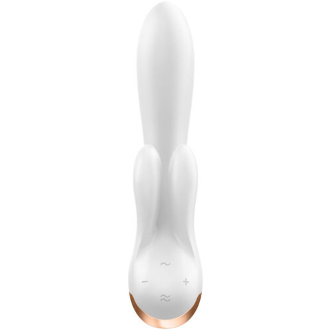 Vibrator Satisfyer Double Flex cu 3 Motoare, Alb [2]