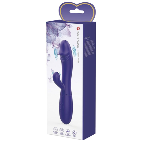 Vibrator dublu Snappy Youth pentru punctul G și stimulare clitoridiană, 30 moduri, USB, silicon violet [6]