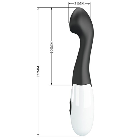 Vibrator, Pretty Love, Charles, 30 functii de vibratie, negru, 210x70x40mm [6]