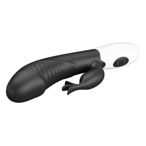 Vibrator Rabbit cu stimulare simultană pentru punctul G și clitoris, 30 funcții, Rasmussen, negru [3]