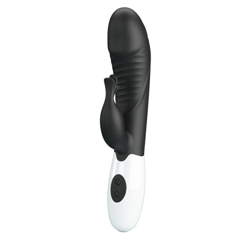 Vibrator Rabbit cu stimulare simultană pentru punctul G și clitoris, 30 funcții, Rasmussen, negru [5]