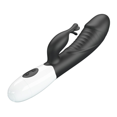 Vibrator Rabbit cu stimulare simultană pentru punctul G și clitoris, 30 funcții, Rasmussen, negru [2]