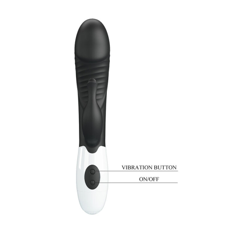 Vibrator Rabbit cu stimulare simultană pentru punctul G și clitoris, 30 funcții, Rasmussen, negru [7]