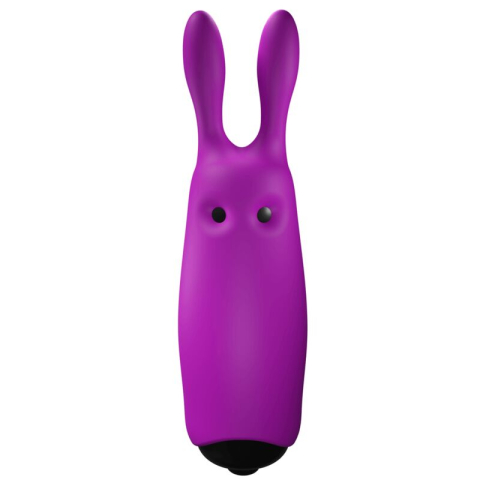 Mini vibratoare - Vibrator Rabbit Lastic Pocket Adrien Lastic, Silicon Medical, 10 Moduri de Vibratie, Stimulare G-Spot si Clitoridiana, Waterproof, USB, Violet