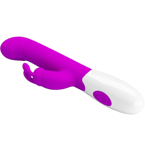 Vibrator Rabbit pentru stimulare internă și clitoridiană Centaur, 30 moduri de vibrație, silicon, mov, 20,5 cm [1]