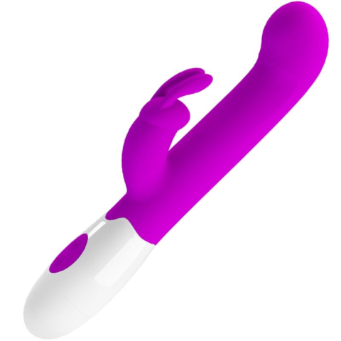 Vibratoare - Vibrator Rabbit pentru stimulare internă și clitoridiană Centaur, 30 moduri de vibrație, silicon, mov, 20,5 cm