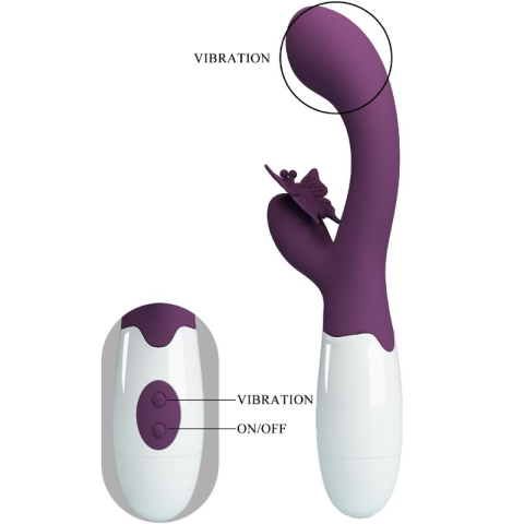 Vibrator Rabbit Pretty Love Butterfly Kiss violet – 30 vibrații [3]