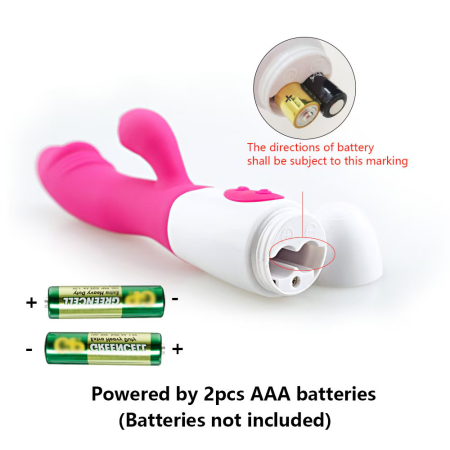 Vibrator rabbit Pretty Love Snappy, stimulare punct G si clitoris, 30 moduri vibratii, silicon ABS, 20 cm [5]