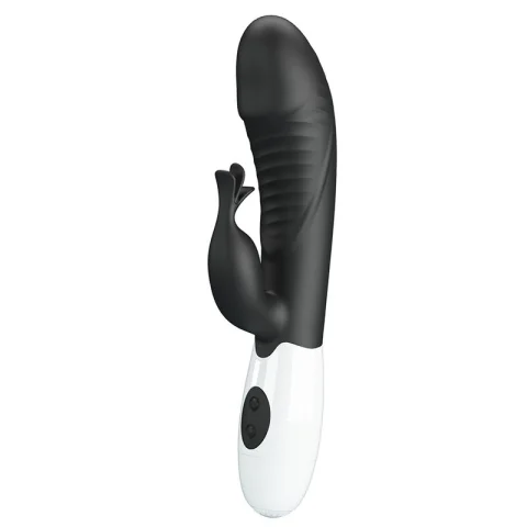 Vibratoare - Vibrator Rabbit Rasmussen, 30 Funcții, Stimulare Punct G și Clitoridiană, Negru