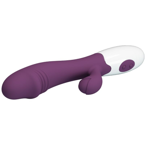 Vibrator rabbit Snappy pentru stimularea simultană a punctului G și clitorisului, 30 moduri, silicon, mov [5]