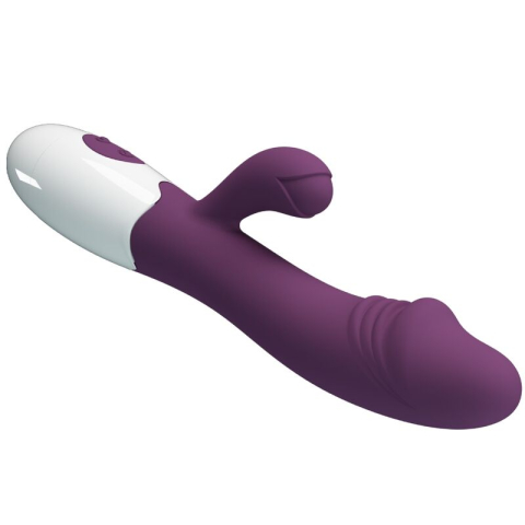 Vibrator rabbit Snappy pentru stimularea simultană a punctului G și clitorisului, 30 moduri, silicon, mov [4]