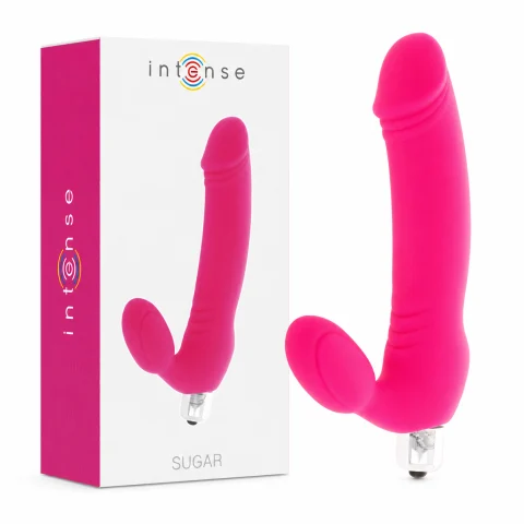 Vibratoare - Vibrator Rabbit Sugar, Stimulare Dublă, 7 Moduri de Vibrație, Silicon Moale, 17,5 cm, Fucsia