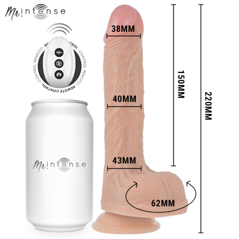 Vibrator Realist MR INTENSE Baldwin cu Mișcare Automată Up & Down și Telecomandă, 22 cm [1]