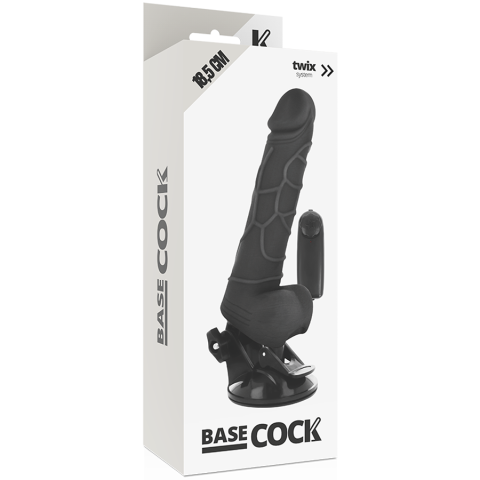 Vibrator realist Basecock negru cu telecomandă – 18,5 cm [3]