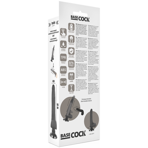 Vibrator realist Basecock negru cu telecomandă – 18,5 cm [5]