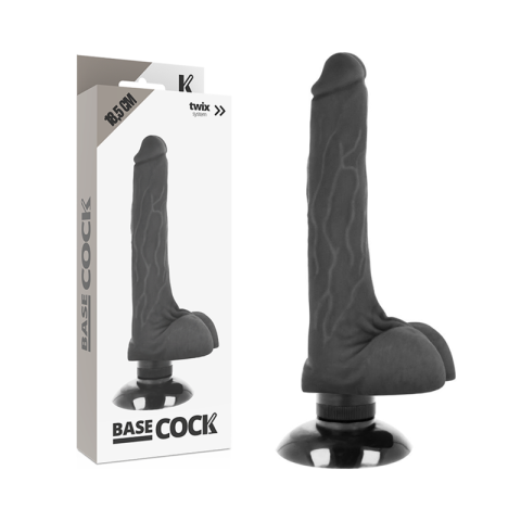 Vibrator realist Basecock negru cu telecomandă – 18,5 cm [3]