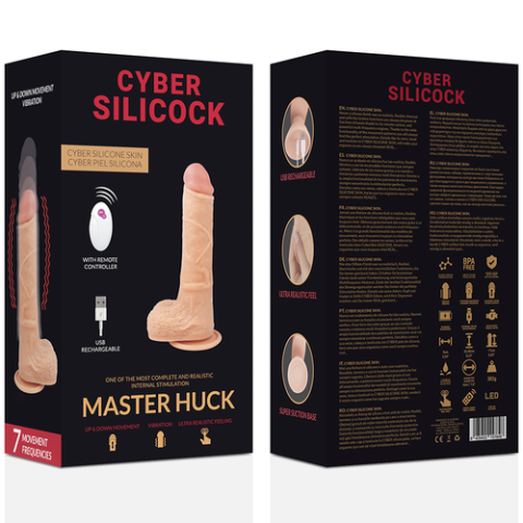 Vibrator realist CYBER SILICOCK Master Huck cu telecomandă 20,9 cm [6]