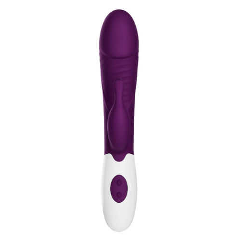 Vibrator cu Stimulare Dublă Pretty Love Rogue Muse, Mov [3]