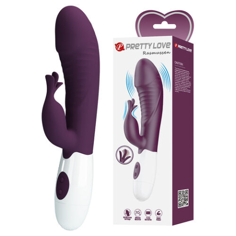 Vibrator cu Stimulare Dublă Pretty Love Rogue Muse, Mov [1]