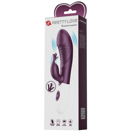 Vibrator cu Stimulare Dublă Pretty Love Rogue Muse, Mov [6]