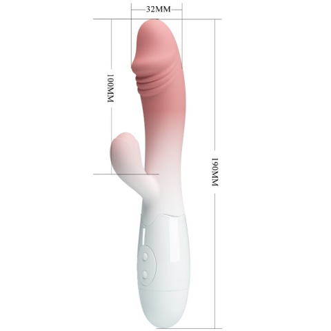 Vibrator Snappy cu Stimulare Dublă, 2 Motoare și 30 de Moduri de Vibrație, Roz [3]