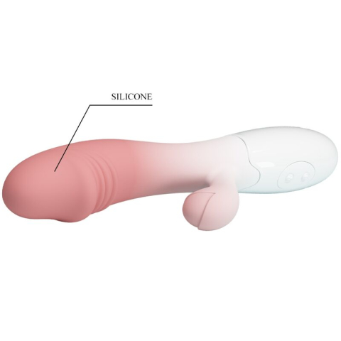 Vibrator Snappy cu Stimulare Dublă, 2 Motoare și 30 de Moduri de Vibrație, Roz [5]