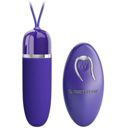 Mini vibratoare - Vibrator tip bullet Pretty Love Darlene, violet, 12 moduri, telecomandă, waterproof