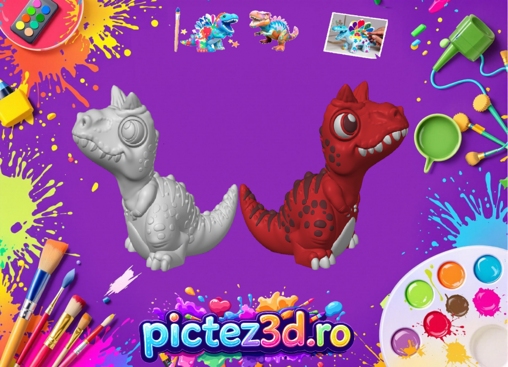 Carnotaurus – Dinozaur 3D de pictat, figurină printată eco-friendly din PLA [2]