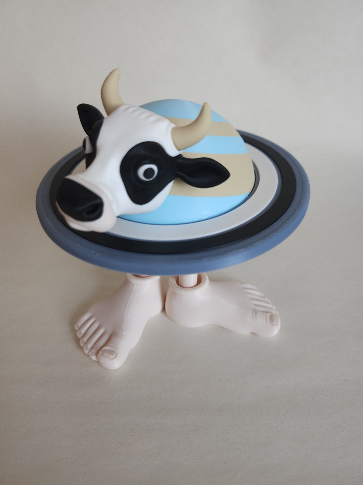 La Vaca Saturno Saturnita - Figurină articulată printată 3D, inspirată din meme italian, eco-friendly din PLA [2]