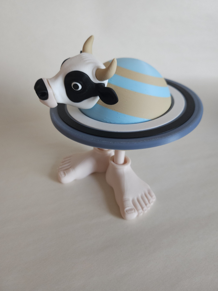 La Vaca Saturno Saturnita - Figurină articulată printată 3D, inspirată din meme italian, eco-friendly din PLA [3]