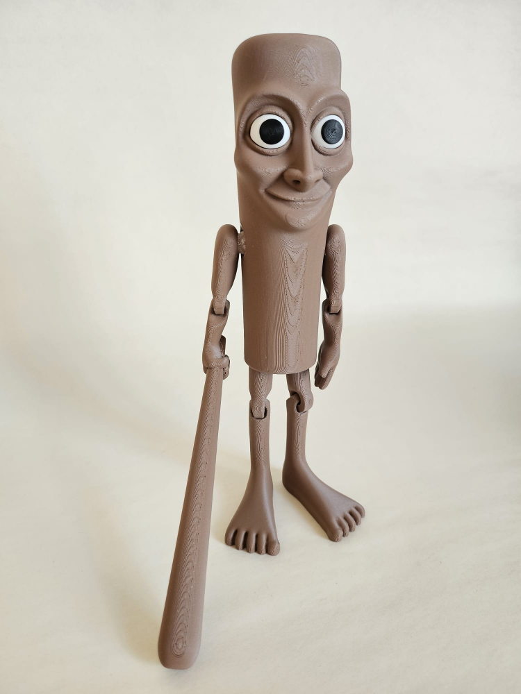 Tung Tung Tung Sahur - Figurină articulată printată 3D, inspirată din meme italian, eco-friendly din PLA [4]