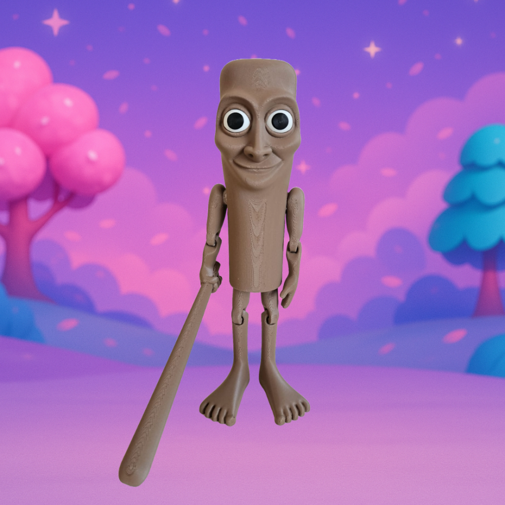 Tung Tung Tung Sahur - Figurină articulată printată 3D, inspirată din meme italian, eco-friendly din PLA [1]