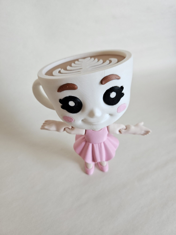 Ballerina Capucina - Figurină articulată printată 3D, inspirată din meme italian, eco-friendly din PLA [1]