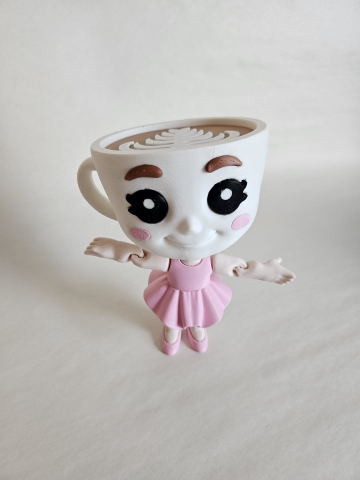 Ballerina Capucina - Figurină articulată printată 3D, inspirată din meme italian, eco-friendly din PLA [2]