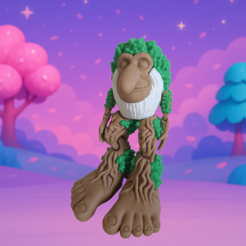 Jucării 3D gata de joacă - BRR BRR Patapim - Figurină articulata printată 3D, inspirată din meme italian, eco-friendly din PLA