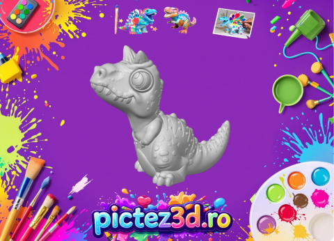 Figurine pentru pictat - Carnotaurus – Dinozaur 3D de pictat, figurină printată eco-friendly din PLA