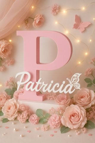 Produse custom - Inițială decorativă personalizată