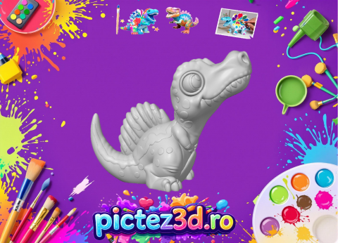 Figurine pentru pictat - spinosaurus-dinozaur-3d-pictat-eco-pla