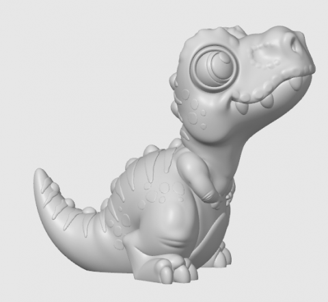T-Rex 3D din PLA ecologic pentru pictat – Figurină dinozaur personalizabilă pentru copii și artiști [3]