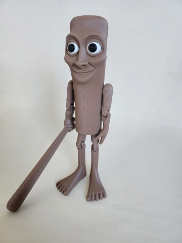 Tung Tung Tung Sahur - Figurină articulată printată 3D, inspirată din meme italian, eco-friendly din PLA [2]