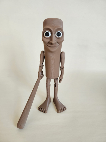 Tung Tung Tung Sahur - Figurină articulată printată 3D, inspirată din meme italian, eco-friendly din PLA [1]