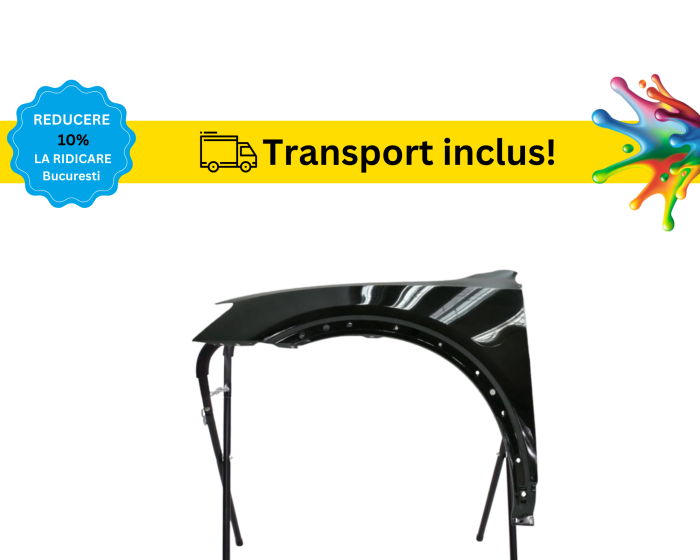 Aripa Fata Audi Q3 2011-2018 Negru Gri Alb Albastru Verde Auriu Galben la culoarea masini vopsita [3]