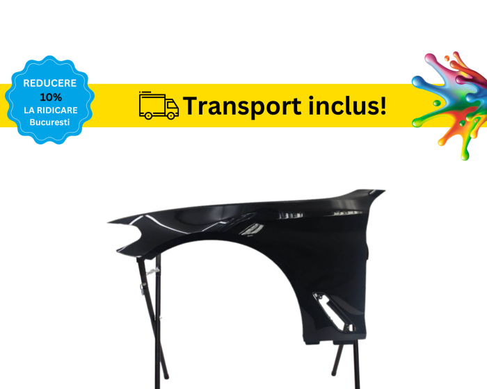 Aripa fata BMW Seria 5 G30 G31 2017-2024 ALUMINIU Negru Gri Albastru Alb Maro vopsita la culoarea masini [5]