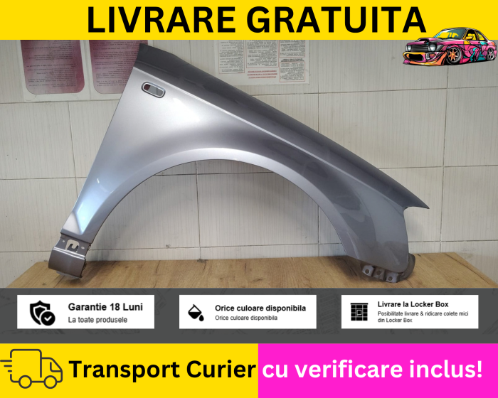 Aripa fata dreapta Audi A3 8P 2003-2008 Gri LY7H VOPSITA [2]