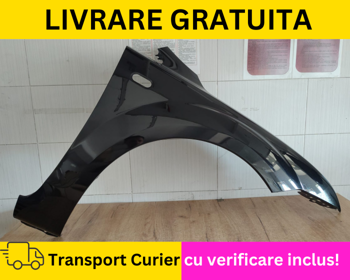Aripa dreapta fata VOPSITA Negru Panther Black Ford Focus MK2 II 2004-2008 [2]